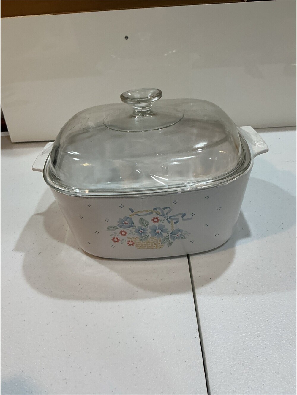 Vintage Corning Ware Country Cornflower A-5-B Casserole Dish 5 Liter Pyrex Lid